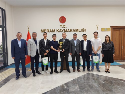 Şampiyonlardan Kaymakam YIlmaz'a ziyaret
